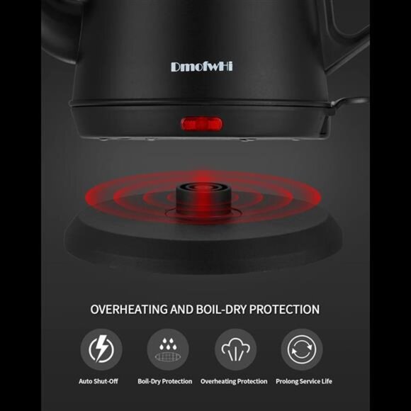 Gooseneck Electric Kettle(1.0L),1000W Electric Tea Kettle of 304 Stainless Steel - Picture 5 of 8